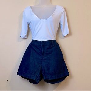 Banana Republic dark denim dress shorts size 8